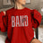 Personalized Band on a Sweatshirt With Modern Bold Design and Musician Name on Sleeve on a Sweatshirt