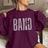 Personalized Band on a Sweatshirt With Modern Bold Design and Musician Name on Sleeve on a Sweatshirt