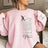 Personalized Tennis Mom on a Sweatshirt With Mascot, Icon, and Tennis Player Name on Sleeve on a Sweatshirt