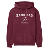 Band Dad with Musician Icon and Musician Name on a Hoodie with a White Graphic