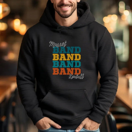 Personalized Band Band Band on a Hoodie With Mascot and Musician Name on a Hoodie