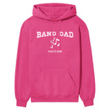 Band Dad with Musician Icon and Musician Name on a Hoodie with a White Graphic