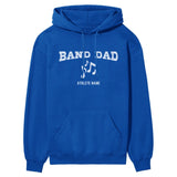 Band Dad with Musician Icon and Musician Name on a Hoodie with a White Graphic