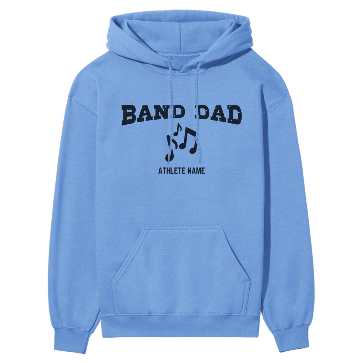 Band Dad with Musician Icon and Musician Name on a Hoodie with a Black Graphic