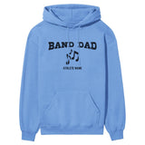 Band Dad with Musician Icon and Musician Name on a Hoodie with a Black Graphic