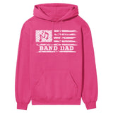 Band Dad Horizontal Flag on a Hoodie with a White Graphic