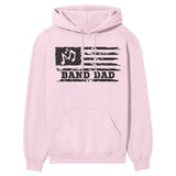 Band Dad Horizontal Flag on a Hoodie with a Black Graphic