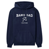 Band Dad with Musician Icon and Musician Name on a Hoodie with a White Graphic