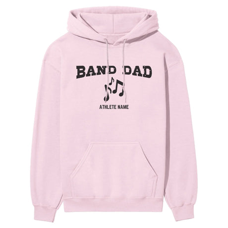 Band Dad with Musician Icon and Musician Name on a Hoodie with a Black Graphic