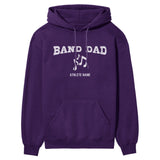 Band Dad with Musician Icon and Musician Name on a Hoodie with a White Graphic