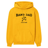 Band Dad with Musician Icon and Musician Name on a Hoodie with a Black Graphic