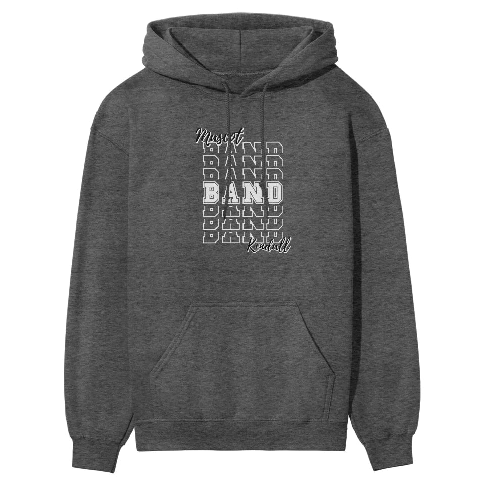 Custom Band on a Sweatshirt With Mascot and Musician Name on a Hoodie