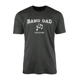 Band Dad with Musician Icon and Musician Name on a Men's T-Shirt with a White Graphic