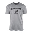 Band Dad with Musician Icon and Musician Name on a Men's T-Shirt with a Black Graphic