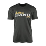 Custom Band Mascot and Musician Name on a Men's T-Shirt with a White Graphic