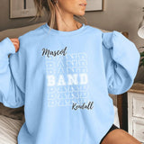 Custom Band on a Sweatshirt With Mascot and Musician Name on a Sweatshirt