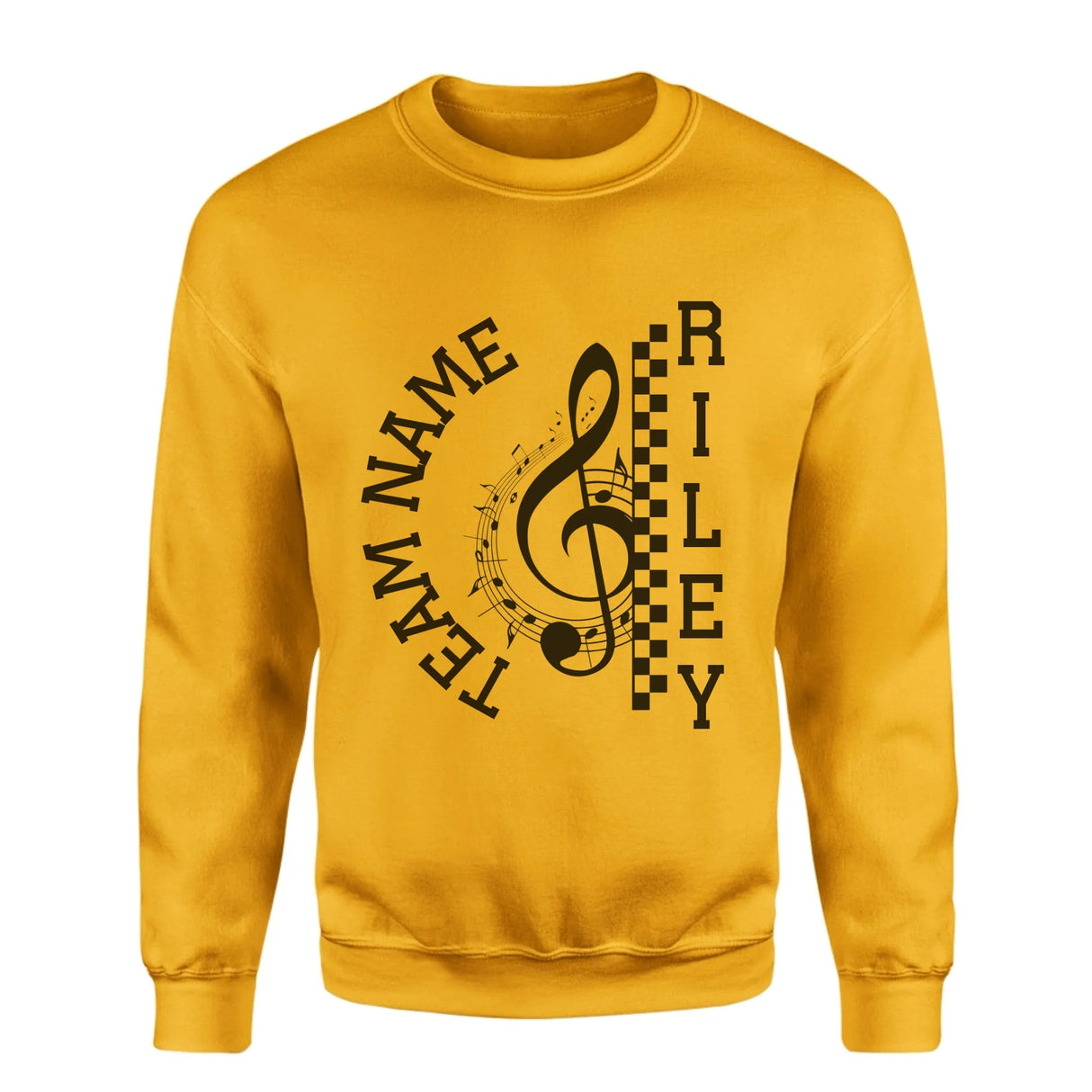 Personalized Band on a Sweatshirt With Team and Musician Name on a Sweatshirt