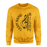 Personalized Band on a Sweatshirt With Team and Musician Name on a Sweatshirt