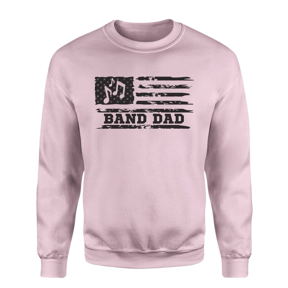 Band Dad Horizontal Flag on a Sweatshirt with a Black Graphic
