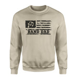 Band Dad Horizontal Flag on a Sweatshirt with a Black Graphic