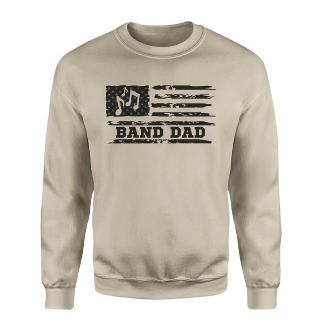 Band Dad Horizontal Flag on a Sweatshirt with a Black Graphic