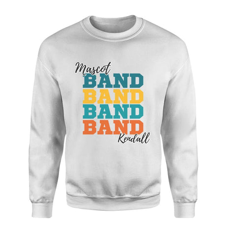 Personalized Band Band Band on a Sweatshirt With Mascot and Musician Name on a Sweatshirt