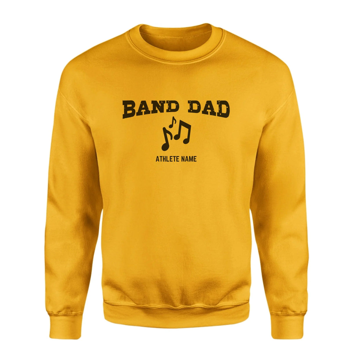 Band Dad with Musician Icon and Musician Name on a Sweatshirt with a Black Graphic