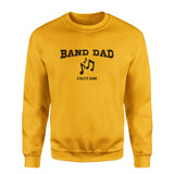 Band Dad with Musician Icon and Musician Name on a Sweatshirt with a Black Graphic