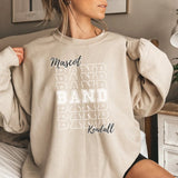 Custom Band on a Sweatshirt With Mascot and Musician Name on a Sweatshirt