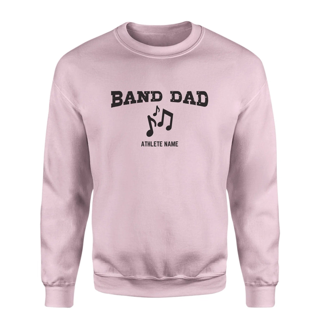 Band Dad with Musician Icon and Musician Name on a Sweatshirt with a Black Graphic