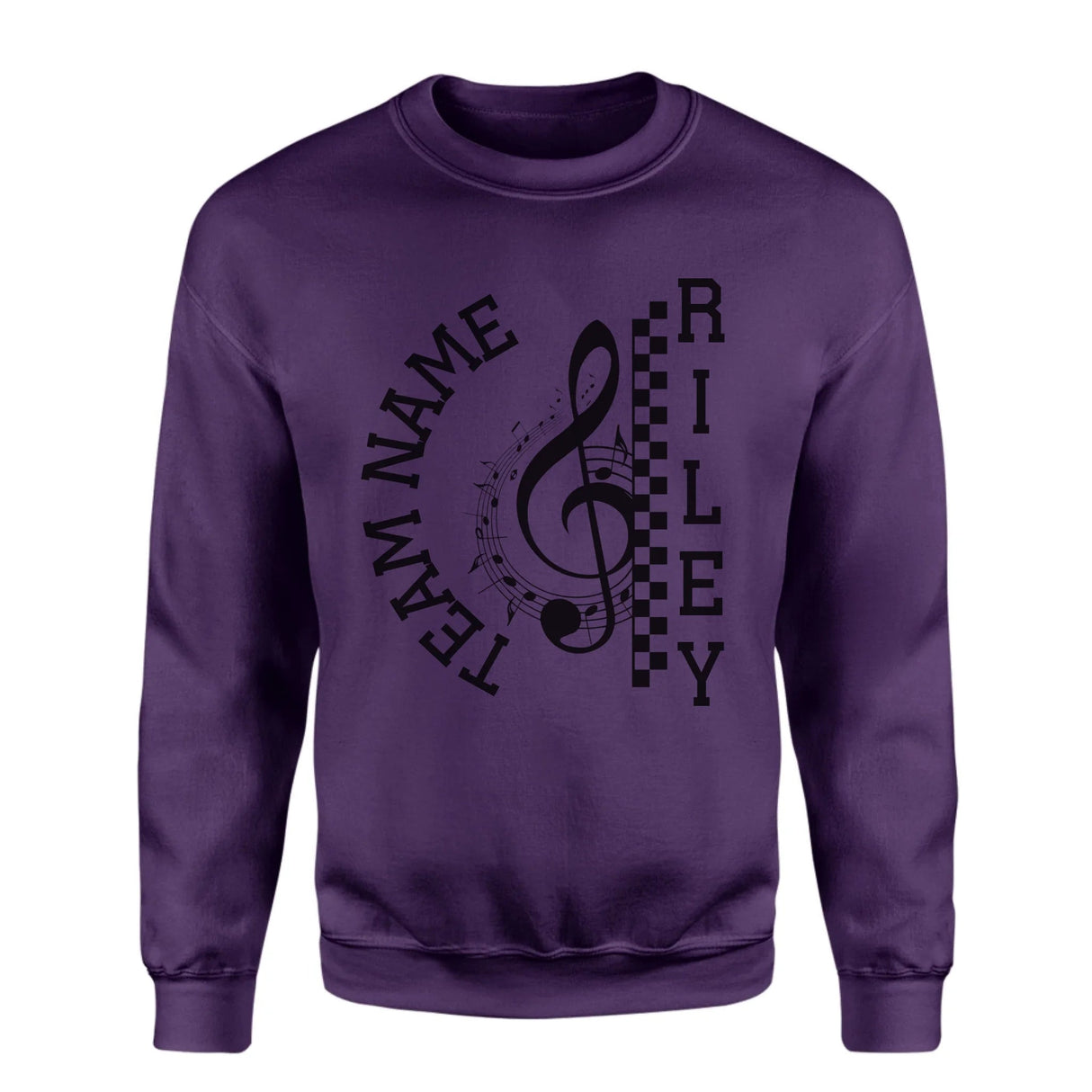 Personalized Band on a Sweatshirt With Team and Musician Name on a Sweatshirt