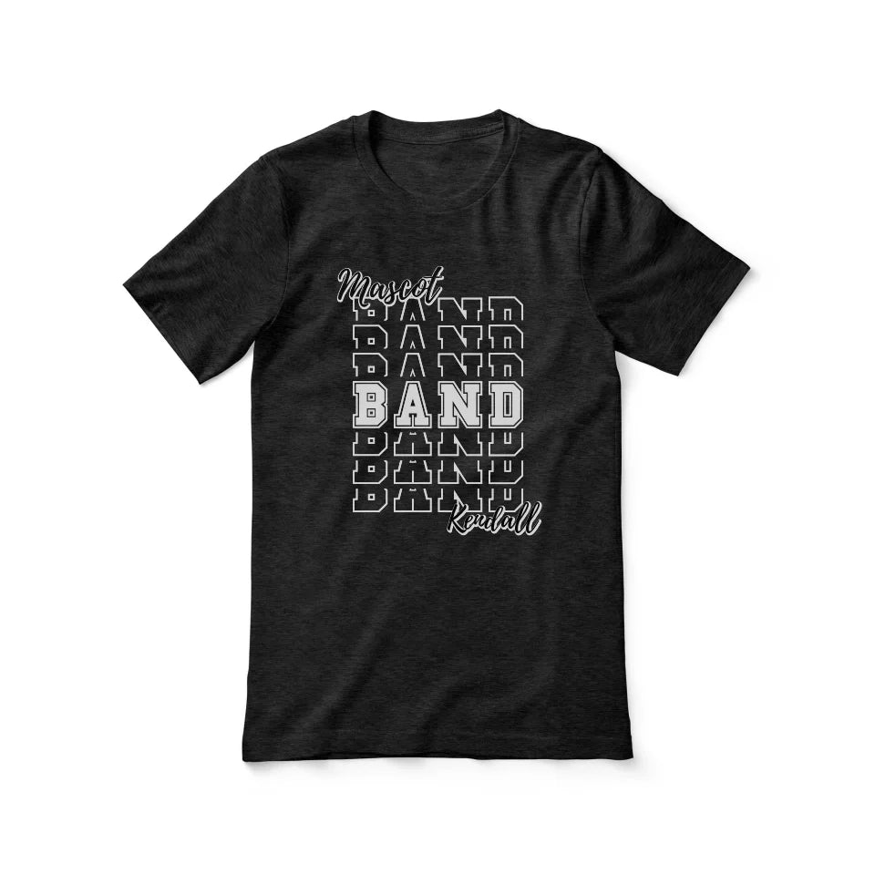 Custom Band Shirt With Mascot and Musician Name on a Unisex T-Shirt