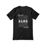 Custom Band Shirt With Mascot and Musician Name on a Unisex T-Shirt