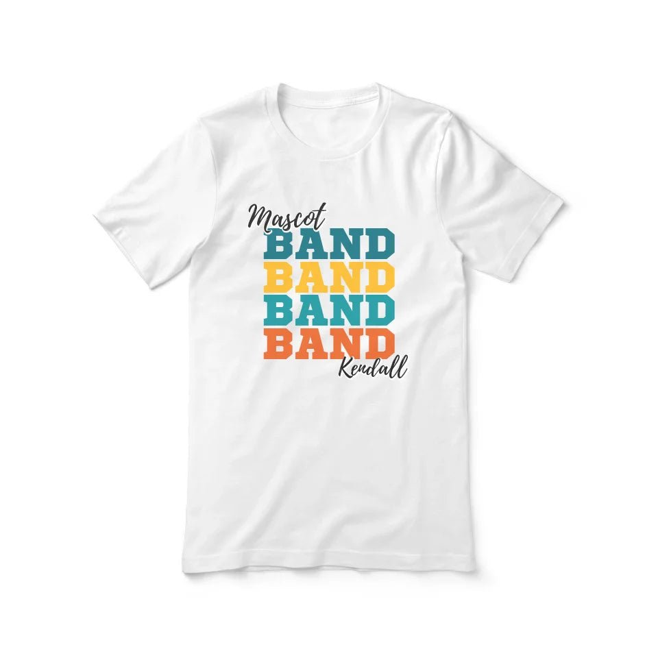 Personalized Band Band Band Shirt With Mascot and Musician Name on a Unisex T-Shirt