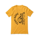 Personalized Band Shirt With Team and Musician Name on a Unisex T-Shirt