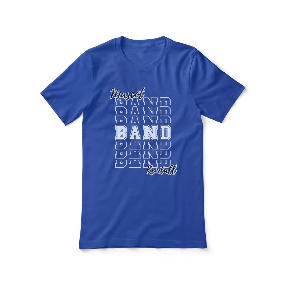 Custom Band Shirt With Mascot and Musician Name on a Unisex T-Shirt