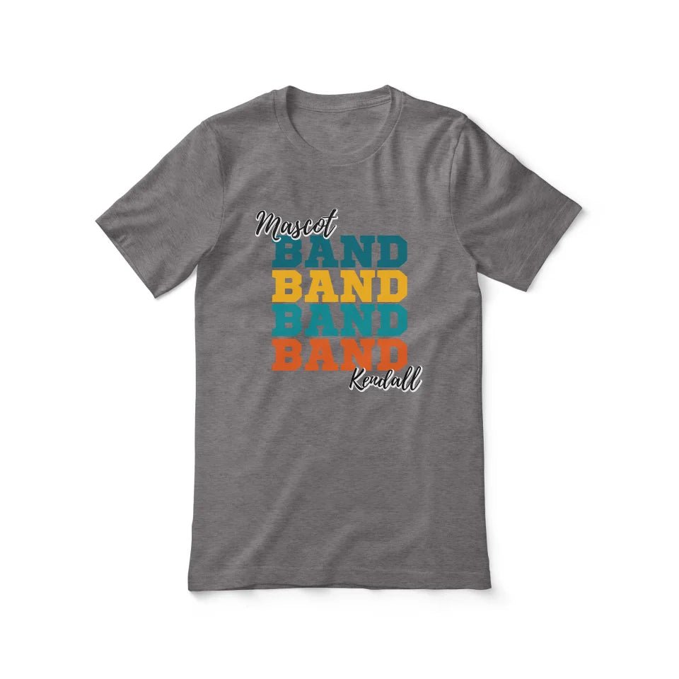 Personalized Band Band Band Shirt With Mascot and Musician Name on a Unisex T-Shirt