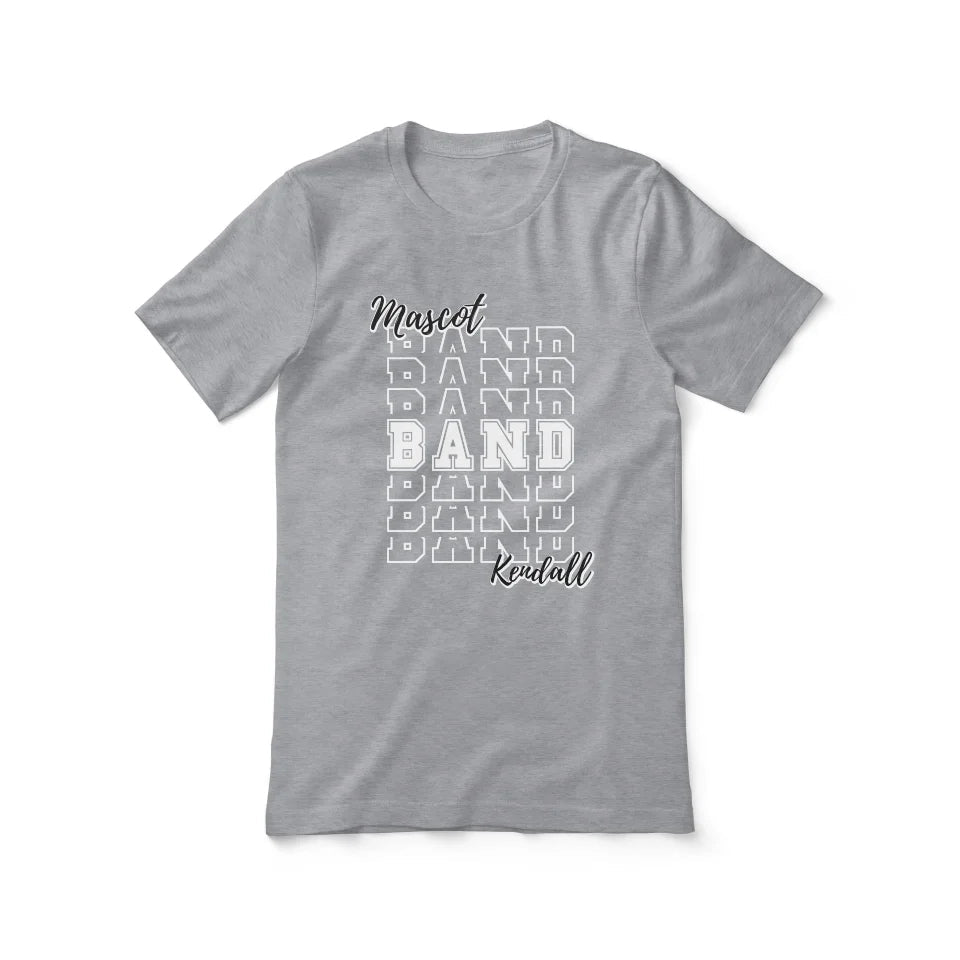 Custom Band Shirt With Mascot and Musician Name on a Unisex T-Shirt