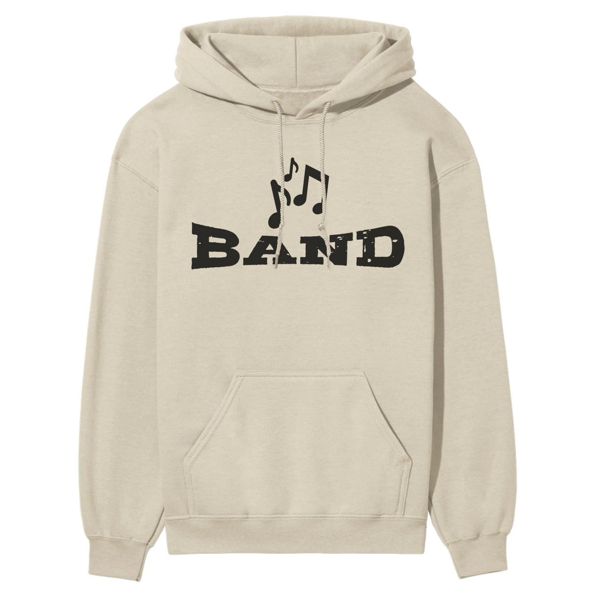 Basic Band with Musician Icon on a Hoodie with a Black Graphic