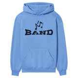 Basic Band with Musician Icon on a Hoodie with a Black Graphic