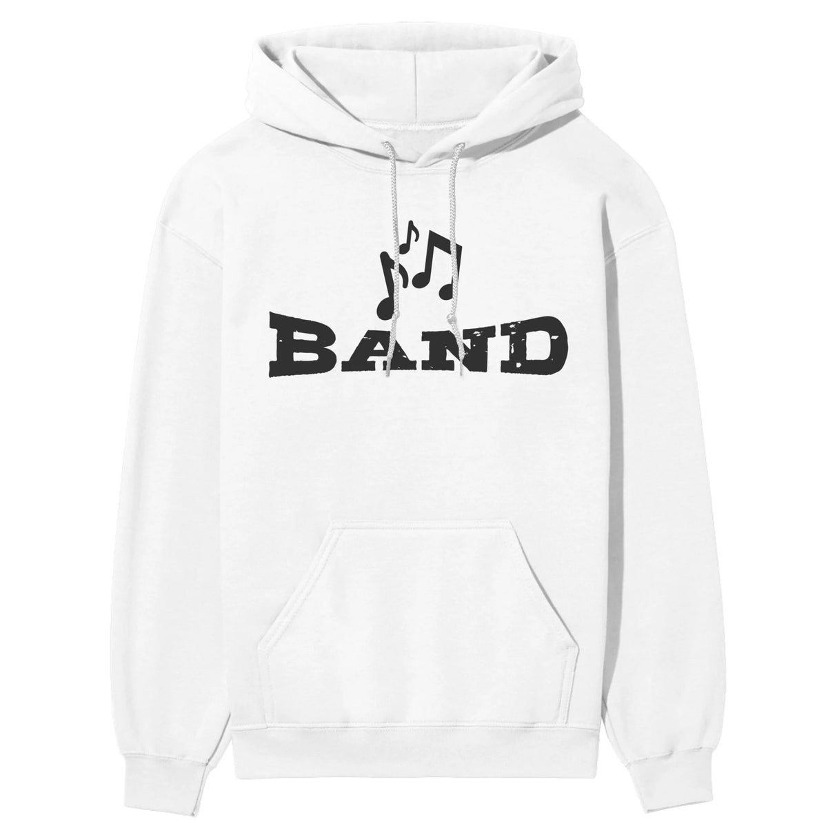 Basic Band with Musician Icon on a Hoodie with a Black Graphic