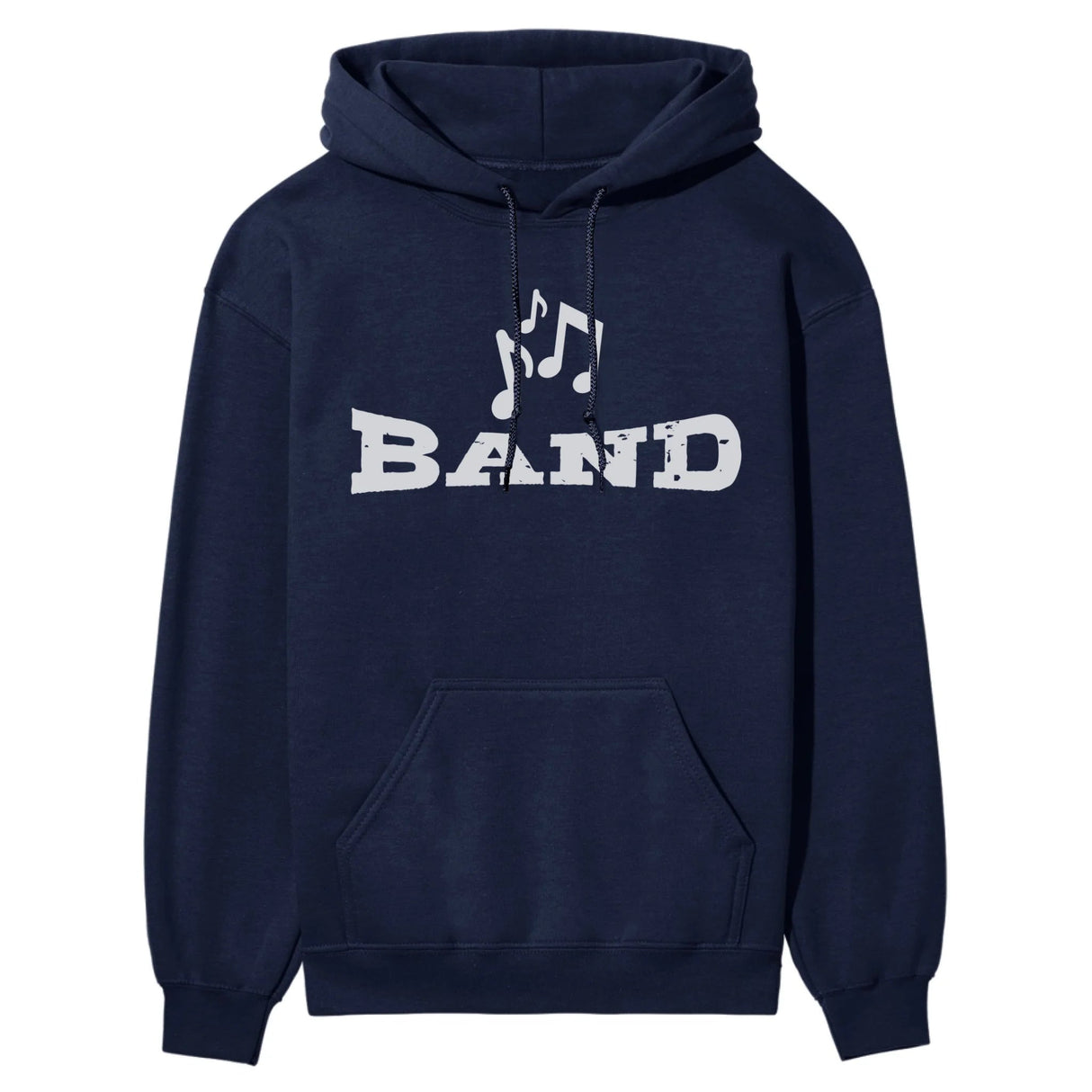 Basic Band with Musician Icon on a Hoodie with a White Graphic