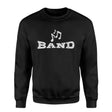 Basic Band with Musician Icon on a Sweatshirt with a White Graphic