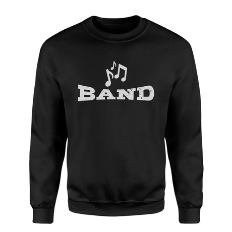 Basic Band with Musician Icon on a Sweatshirt with a White Graphic