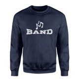 Basic Band with Musician Icon on a Sweatshirt with a White Graphic