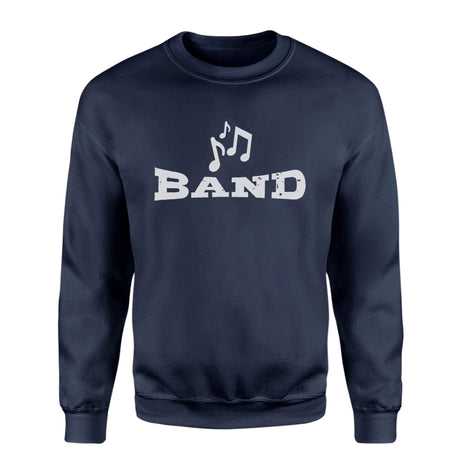 Basic Band with Musician Icon on a Sweatshirt with a White Graphic
