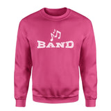 Basic Band with Musician Icon on a Sweatshirt with a White Graphic