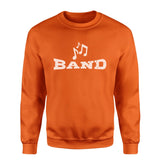 Basic Band with Musician Icon on a Sweatshirt with a White Graphic