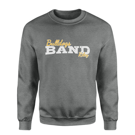 Custom Band Mascot and Musician Name on a Sweatshirt with a White Graphic