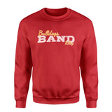 Custom Band Mascot and Musician Name on a Sweatshirt with a White Graphic